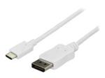 StarTech 6ft/1.8m USB C to DisplayPort 1.2 Cable 4K 60Hz, USB-C to DisplayPort Adapter Cable HBR2, USB Type-C DP Alt Mode to DP Monitor Video Cable, Works with Thunderbolt 3, White