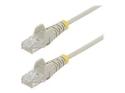 Startech 3m Slim LSZH CAT6 Ethernet Cable, 10 Gigabit Snagless RJ45 100W PoE Patch Cord, CAT 6 10GbE UTP Network Cable w/Strain Relief, Grey, ETL, Low Smoke Zero Halogen