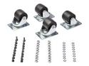 Startech Heavy Duty Casters for Server Racks/Cabinets, Set of 4 Universal M6 2-inch Swivel Caster Kit, 45x75mm Pattern, Replacement Caster Wheels for 4 Post Racks, Steel/Plastic