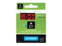 DYMO D1 - Glossy - black on red