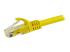 Startech 3ft CAT6 Ethernet Cable, 10 Gigabit Snagless RJ45 650MHz 100W PoE Patch Cord, CAT 6 10GbE UTP Network Cable w/Strain Relief, Yellow, Wiring is UL Certified/TIA - Close up