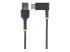 StarTech 6ft (2m) USB A to C Charging Cable Right Angle, Heavy Duty Fast Charge USB-C Cable, USB 2.0 A to Type-C, Durable and Rugged Aramid Fiber, 3A, S20/iPad/Pixel - Fremsiden