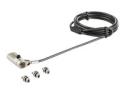 Startech 6.5' (2m) 3-in-1 Universal Laptop Cable Lock, 4-Digit Combination Laptop/Desktop Security Cable Lock Compatible w/ K-Slot, Nano & Wedge Slot Computer, Anti-Theft Steel Cable