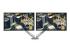 Startech Desk Mount Dual Monitor Arm with USB & Audio, Grommet/Desk Clamp VESA Mount for up to 32 inch Displays, 2x USB, 2x 3.5mm audio, Ergonomic Full Motion Dual Monitor Arm, Silver - Front