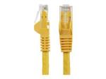 StarTech 75ft CAT6 Ethernet Cable, 10 Gigabit Snagless RJ45 650MHz 100W PoE Patch Cord, CAT 6 10GbE UTP Network Cable w/Strain Relief, Yellow, Wiring is UL Certified/TIA