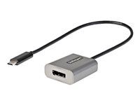 StarTech USB C to DisplayPort Adapter, 8K/4K 60Hz USB-C to DisplayPort 1.4 Adapter Dongle, USB Type-C to DP Monitor Video Converter, Thunderbolt 3 Compatible, w/12" Long Attached Cable
