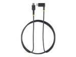 StarTech 6ft (2m) USB C Charging Cable Right Angle, 60W PD 3A, Heavy Duty Fast Charge USB-C Cable, USB 2.0 Type-C, Durable and Rugged Aramid Fiber, S20/iPad/Pixel