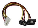 StarTech StarTech.com Câble répartiteur d'alimentation en Y LP4 vers 2 SATA à angle droit et verrouillage 30 cm