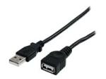 StarTech 10 ft Black USB 2.0 Extension Cable A to A