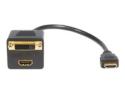 Startech 1ft HDMI Splitter Cable, HDMI Male to DVI-D Female Adapter, Full HD 1920x1200p 60Hz, 28AWG, Gold Plated Connectors, 19 Pin HDMI Male to 24 Pin DVI Female Splitter