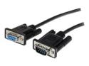 StarTech 1m Black Straight Through DB9 RS232 Serial Cable