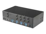 StarTech StarTech.com Switch KVM double affichage HDMI 4K 30 Hz à 4 ports avec hub USB intégré