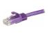 Startech 7ft CAT6 Ethernet Cable, 10 Gigabit Snagless RJ45 650MHz 100W PoE Patch Cord, CAT 6 10GbE UTP Network Cable w/Strain Relief, Purple, Wiring is UL Certified/TIA - Close up