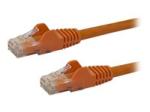 StarTech 100ft CAT6 Ethernet Cable, 10 Gigabit Snagless RJ45 650MHz 100W PoE Patch Cord, CAT 6 10GbE UTP Network Cable w/Strain Relief, Orange, Wiring is UL Certified/TIA