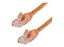 Startech 15ft CAT6 Ethernet Cable, 10 Gigabit Snagless RJ45 650MHz 100W PoE Patch Cord, CAT 6 10GbE UTP Network Cable w/Strain Relief, Orange, Wiring is UL Certified/TIA