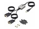 StarTech 13ft (4m) 2-Port USB to Serial Adapter Cable, Interchangeable DB9 Screws/Nuts, COM Retention, USB-A to DB9 RS232, FTDI, Level-4 ESD Protection, Windows/macOS/ChromeOS/Linux