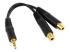 Startech 6 in. 3.5mm Audio Splitter Cable - Venstre vinkel