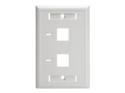 Eaton Tripp Lite Series Dual Outlet RJ45 Universal Keystone Face Plate / Wall Plate