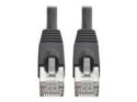 Eaton Tripp Lite Series Cat6a 10G Snagless Shielded STP Ethernet Cable (RJ45 M/M), PoE, Black, 15 ft. (4.57 m)