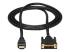 HDMIDVIMM6 - Startech 6ft (1.8m) HDMI to DVI Cable, DVI-D to HDMI Display Cable (1920x1200p), Black, 19 Pin HDMI Male to DVI-D Male Cable Adapter, Digital Monitor Cable, M/M, Single Link - Front