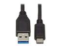Eaton Tripp Lite Series USB-C to USB-A Cable (M/M), USB 3.2 Gen 2 (10 Gbps), Thunderbolt 3 Compatible, 20-in. (50.8 cm)