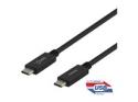 DELTACO - USB-kabel - USB-C (hane) till USB-C (hane)