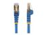 Startech 5m CAT6A Ethernet Cable, 10 Gigabit Shielded Snagless RJ45 100W PoE Patch Cord, CAT 6A 10GbE STP Network Cable w/Strain Relief, Blue, UL Certified Wiring/TIA - Multi-angle