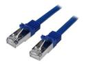 Startech 2m CAT6 Ethernet Cable, 10 Gigabit Shielded Snagless RJ45 100W PoE Patch Cord, CAT 6 10GbE SFTP Network Cable w/Strain Relief, Blue, Wiring is UL Certified/TIA