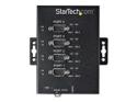 Startech 4 Port Serial Hub USB to RS232/RS485/RS422 Adapter, Industrial USB 2.0 to DB9 Serial Converter Hub, IP30 Rated, Din Rail Mountable Metal Serial Hub, 15kV ESD Protection