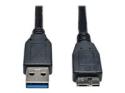 Eaton Tripp Lite Series USB 3.0 SuperSpeed Device Cable (A to Micro-B M/M) Black, 1 ft. (0.31 m)