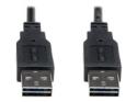 Eaton Tripp Lite Series Universal Reversible USB 2.0 Cable (Reversible A to Reversible A M/M), 3 ft. (0.91 m)