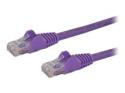 Startech 100ft CAT6 Ethernet Cable, 10 Gigabit Snagless RJ45 650MHz 100W PoE Patch Cord, CAT 6 10GbE UTP Network Cable w/Strain Relief, Purple, Wiring is UL Certified/TIA