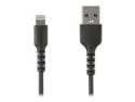 Startech 1m tålig svart USB-A till Blixtkabel