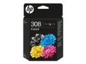 HP 308 - Pack de 2 - noir, cyan, magenta, jaune