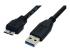 StarTech 0,5 m svart SuperSpeed USB 3.0-kabel A till Micro B ? M/M - Höger vinkel