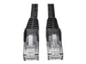 Eaton Tripp Lite Series Cat6 Gigabit Snagless Molded (UTP) Ethernet Cable (RJ45 M/M), PoE, Black, 20 ft. (6.09 m)