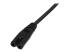 StarTech 1m (3ft) Laptop Power Cord, EU Plug to C7, 2.5A 250V, 18AWG, Notebook / Laptop Replacement AC Power Cord, Printer/Power Brick Cord, Europlug to IEC 60320 C7 - Close up