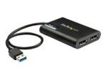 StarTech USB 3.0 to Dual DisplayPort Adapter 4K 60Hz, DisplayLink Certified, Video Converter with External Graphics Card