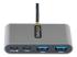 Startech 4-Port USB-C Hub with 100W Power Delivery Pass-Through Charging, 2x USB-A + 2x USB-C, 5Gbps, USBC Hub w/ 1ft (30cm) Long Cable, Portable Laptop USB Type-C to USB-A/C Hub - Front