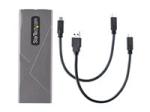 StarTech USB-C 10Gbps to M.2 NVMe or M.2 SATA SSD Enclosure, Tool-free M.2 PCIe/SATA NGFF SSD Enclosure, Portable Aluminum Case, USB Type-C & USB-A Host Cables, For 2230/2242/2260/2280