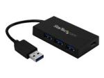 StarTech 4 Port USB 3.0 Hub, USB Type-A Hub with 1x USB-C & 3x USB-A Ports (SuperSpeed 5Gbps), USB Bus Powered, USB 3.1/USB 3.2 Gen 1 Adapter Hub, Portable USB Hub for Laptop/Desktop
