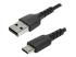 StarTech.com 2 m USB 2.0 till USB-C-kabel -&nbsp;svart&nbsp; - Höger vinkel