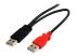 USB2HABMY6 - StarTech 6 ft USB Y Cable for External Hard Drive - Close up