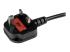 StarTech 6ft (2m) UK Computer Power Cable Y Splitter, 18AWG, BS 1363 to 2x C13 Power Cord, 10A 250V, Replacement AC Power Cord, Monitor Power Cable, BS 1363 to 2x IEC C13 Kettle Lead - Close up