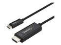 Startech 6ft (2m) USB C to HDMI Cable, 4K 60Hz USB Type C to HDMI 2.0 Video Adapter Cable, Thunderbolt 3 Compatible, Laptop to HDMI Monitor/Display, DP 1.2 Alt Mode HBR2 Cable, Black