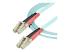 StarTech.com 1m (3ft) LC/UPC to LC/UPC OM3 Multimode Fiber Optic Cable, Full Duplex 50/125Âµm Zipcord Fiber Cable, 100G Networks, LOMMF/VCSEL, <0.3dB Low Insertion Loss - Vänster vinkel
