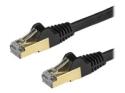 Startech 3m CAT6A Ethernet Cable, 10 Gigabit Shielded Snagless RJ45 100W PoE Patch Cord, CAT 6A 10GbE STP Network Cable w/Strain Relief, Black, UL Certified Wiring/TIA
