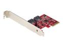 Startech SATA PCIe Card, 2 Port PCIe SATA Expansion card, 6Gbps SATA Card, Full/Low Profile, PCI Express to SATA Adapter, ASM1062R SATA RAID Controller Card