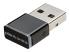 HP Poly BT600 - Bluetooth-sovitin tuotteelle kuulokkeet, kuulokkeet - Vasen kulma
