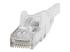 Startech 3ft CAT6 Ethernet Cable, 10 Gigabit Snagless RJ45 650MHz 100W PoE Patch Cord, CAT 6 10GbE UTP Network Cable w/Strain Relief, White, Wiring is UL Certified/TIA - Close up